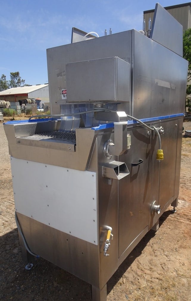 Wolf-Tec #N306, Brine Needle Injector, 24" width feed w/(16) bottom rows, 77" L table/conveyor, two sections - Image 2
