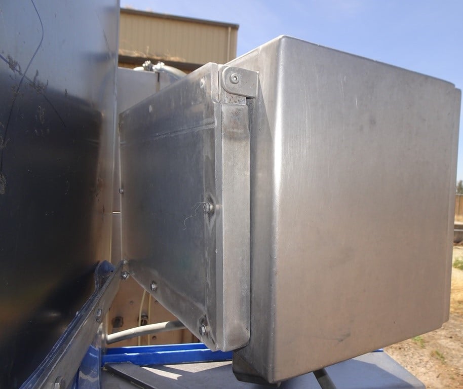 Wolf-Tec #N306, Brine Needle Injector, 24" width feed w/(16) bottom rows, 77" L table/conveyor, two sections - Image 8