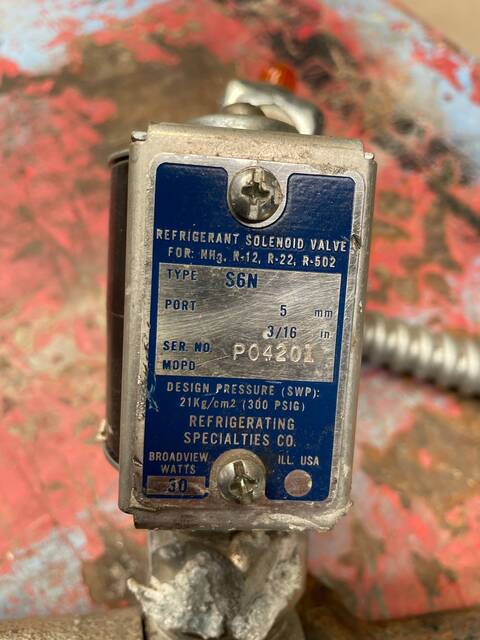 3/16" (5mm Parker S6N Refrigerant Solenoid with RSF Strainer - Image 6