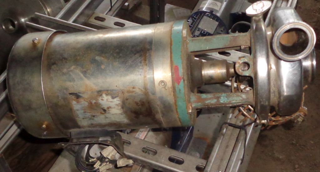60 GPM @ 40' TDH, Tri-Clover #C114MD56T-S, 316 Stainless Steel centrifugal pump, 1 HP, 1.5" inlet, 1" outlet - Image 2