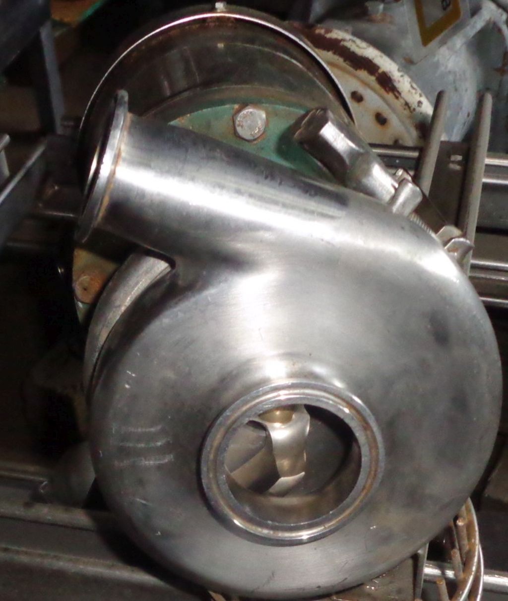 60 GPM @ 40' TDH, Tri-Clover #C114MD56T-S, 316 Stainless Steel centrifugal pump, 1 HP, 1.5" inlet, 1" outlet - Image 3