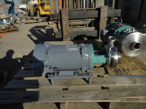160 GPM, Tri-Flo #C2161D181, 316 Stainless Steel centrifugal pump, 5 HP, 2.5" inlet, 1.5" outlet - Image 1