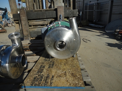 160 GPM, Tri-Flo #C2161D181, 316 Stainless Steel centrifugal pump, 5 HP, 2.5" inlet, 1.5" outlet - Image 3
