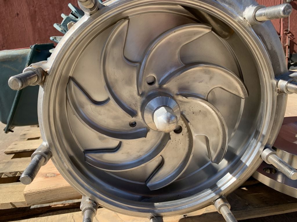 AMPCO #LHV550-280, 316 Stainless Steel centrifugal pump, 50 HP, 2.5" inlet, 3" outlet, 10" impeller, unused - Image 6