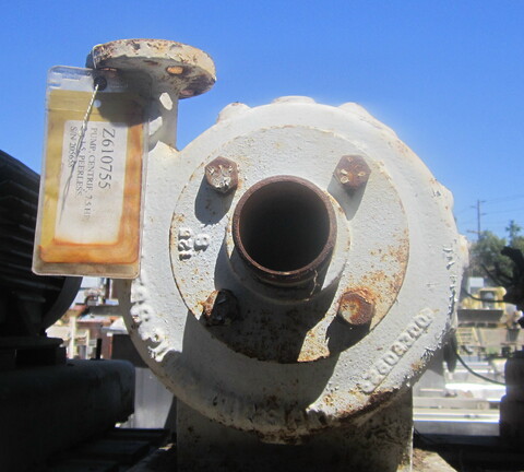 18 GPM, Peerless #DL, Carbon Steel centrifugal pump, 7.5 HP, 1.5" inlet, 2" outlet - Image 2