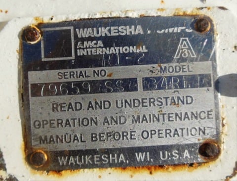 24 GPM, Waukesha #34RF, 316 Stainless Steel positive displacement pump, 1 HP, 1.75" inlet, 2" outlet - Image 5