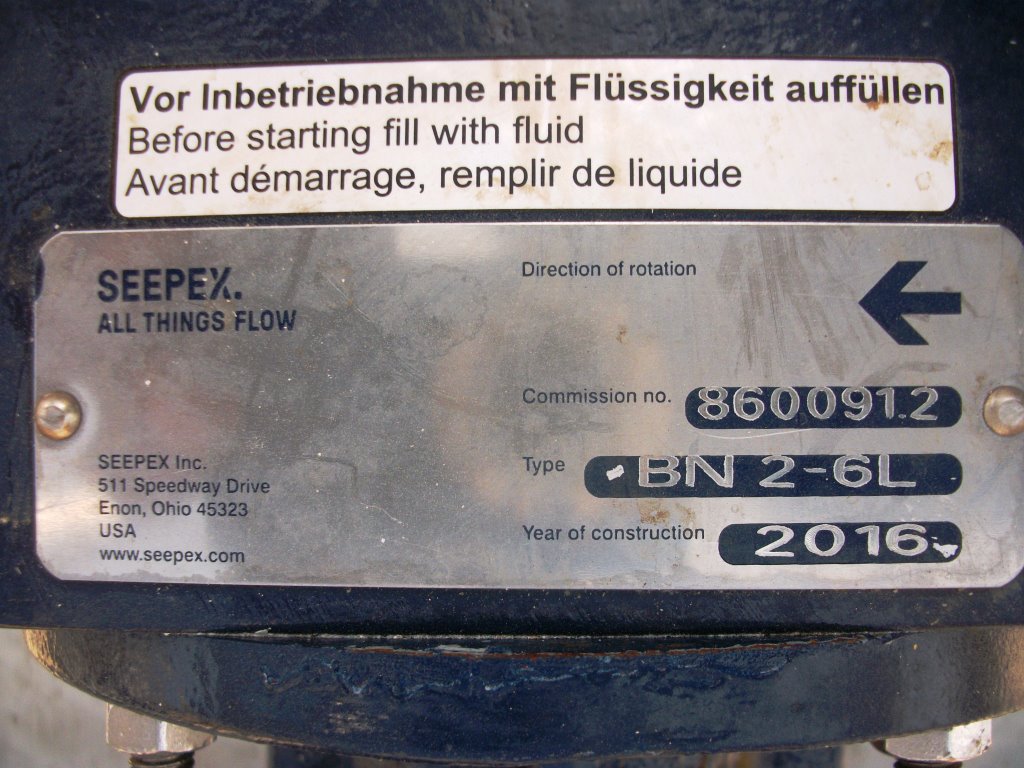 2" inlet x 1.5" outlet, Seepex / Moyno, size 2-6L, Stainless Steel progressive cavity pump, 1/2 HP - Image 5