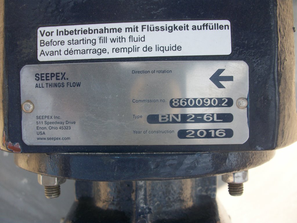 2" inlet x 1.5" outlet, Seepex / Moyno, size 2-6L, Stainless Steel progressive cavity pump, 1/2 HP - Image 7
