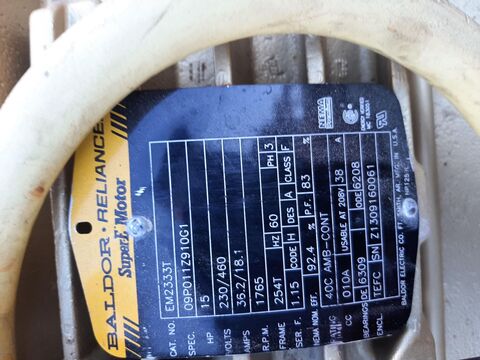 Nash #XL-45/7, VectraPak vacuum pump, 15 HP, includes silencer