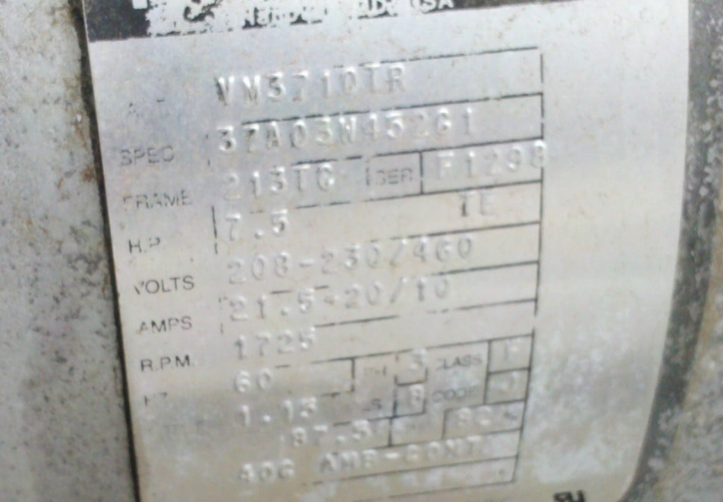Rietschle #VCEH/AH-160, vacuum pump, 7-1/2 HP, 1998 (2 available) - Image 9