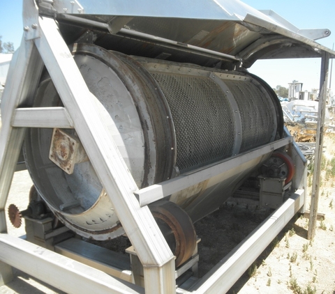 Odenberg, Stainless Steel rotary washer, 48" dia. x 7' long drum, hinged covers, less drive - Image 4