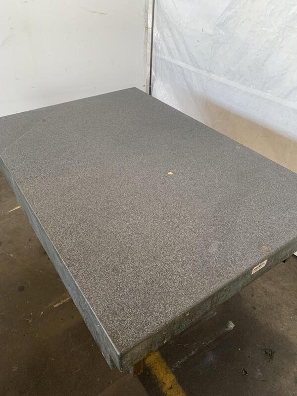 48" x 72" x 10" Mirco-flat granite surface plate w/ Starrett base - Image 3