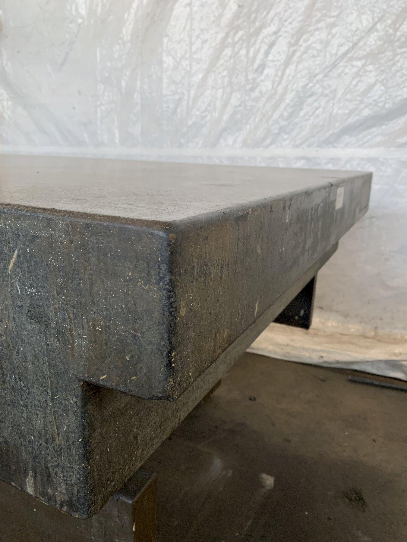 48" x 72" x 10" Mirco-flat granite surface plate w/ Starrett base - Image 6