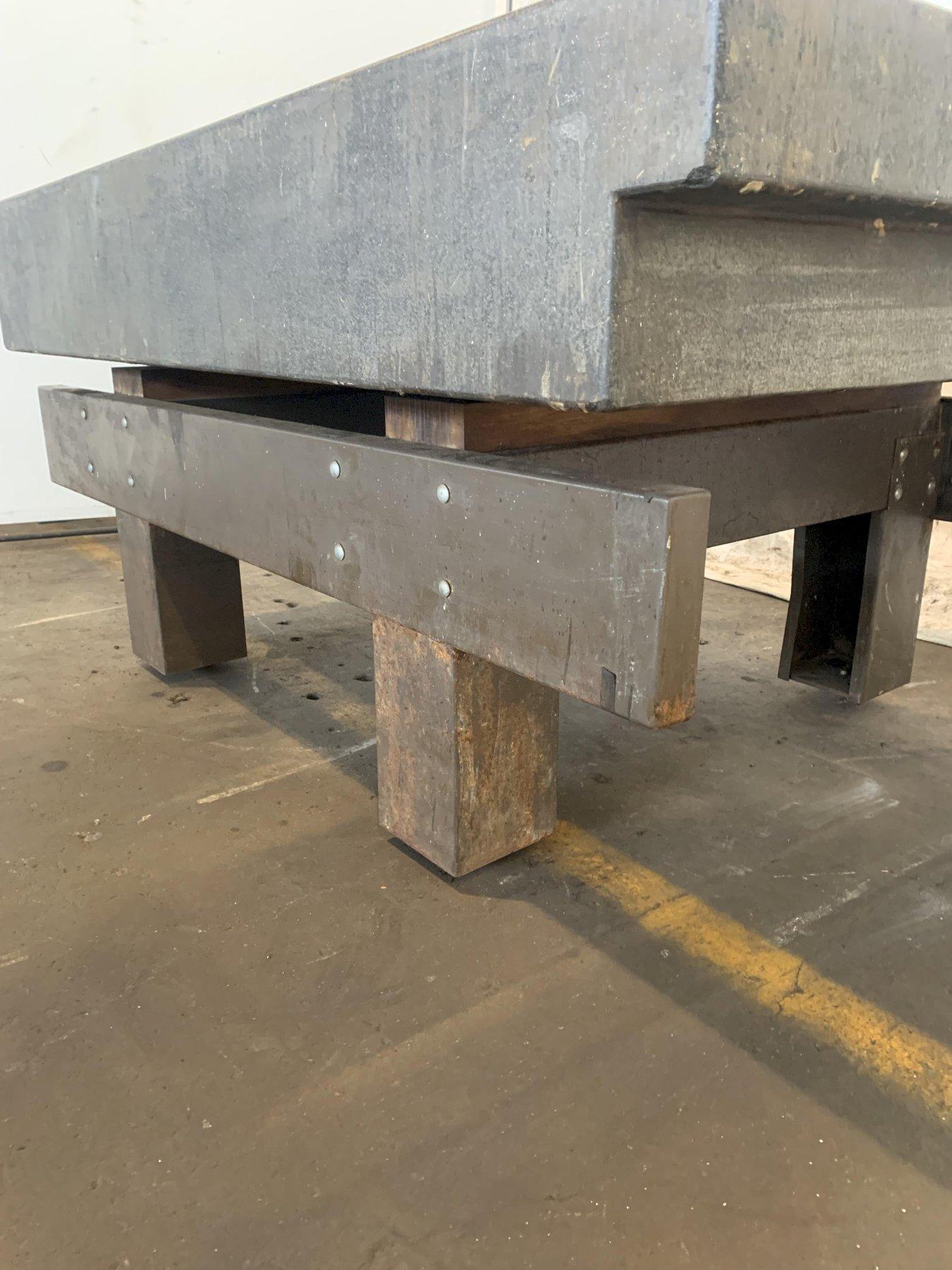 48" x 72" x 10" Mirco-flat granite surface plate w/ Starrett base - Image 7