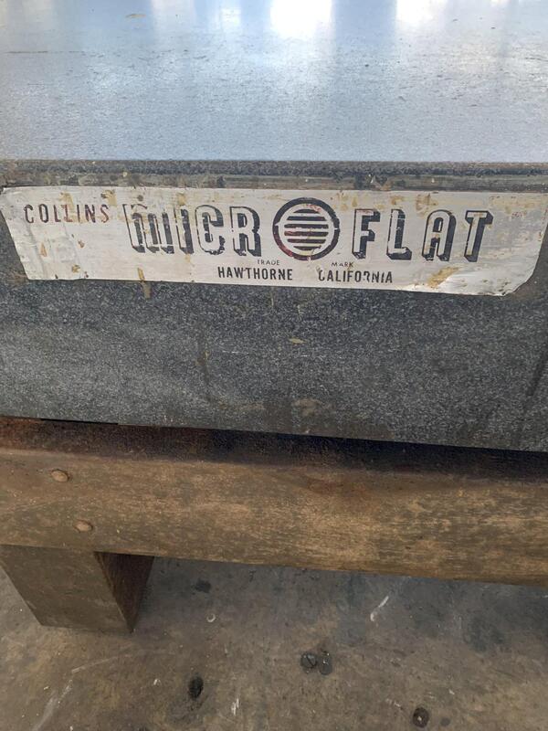 48" x 72" x 10" Mirco-flat granite surface plate w/ Starrett base - Image 9