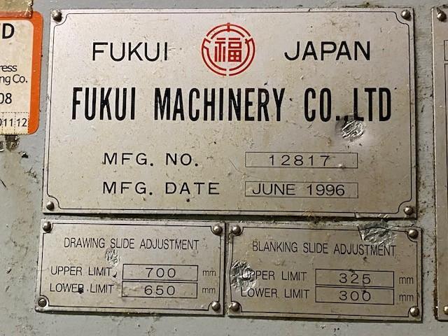 1100 Ton, Fukui #TTD1100T2, straight side transfer press, 11.8" stroke, air clutch, 1996 - Image 7