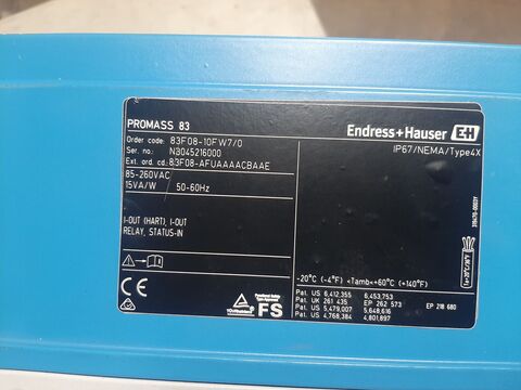 Endress & Hauser, Flowmeter, Stainless Steel, K-Factor 1.9519/9, 3/8" Tri Clamp, -58 to 392°F - Image 6