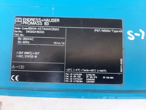 Endress & Hauser #83F08-AFUAAAACBAAA, Flowmeter, Stainless Steel, 3/8" Tri Clamp, -58 to 392&deg;F - Image 6
