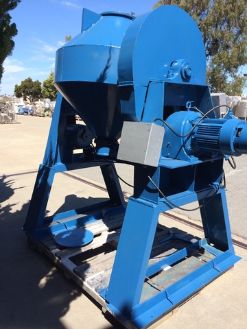 20 cu.ft. Conical Mixer, Carbon Steel, 44" diameter x 12" straight side, Internsifier Bar, 5 HP, 220/440V - Image 1