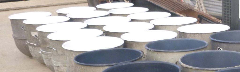 Hobart Mixing Bowls, Galvanized w/teflon coated (white), 140 Quart, 22.5" diameter x 24" deep - Image 2