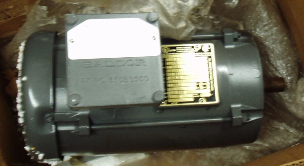1.5 HP 3450 RPM Baldor #VM7018T, Frame 143TC, Motor Drive, 208-230/460//190/260 Volts - Image 2