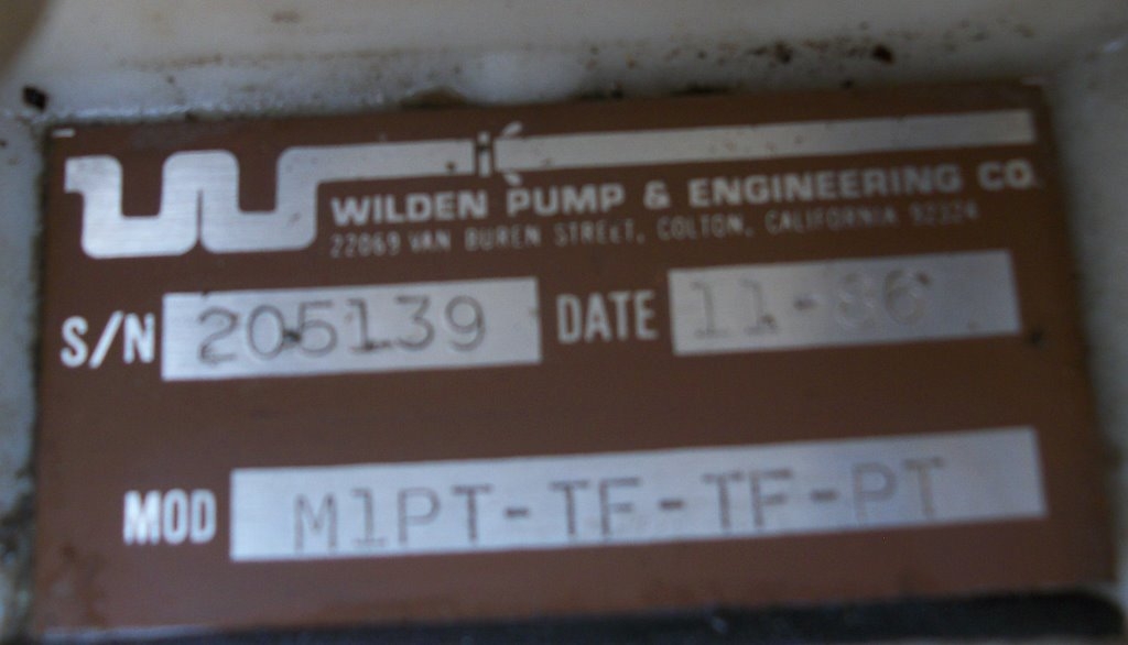 .5" Wilden #M1PT, Diaphragm Pump, PPL, 14 GPM, 1986 - Image 1