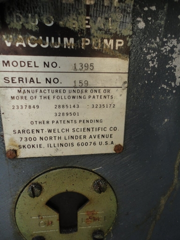 14" x 12" Welch, Rotary Vane Vacuum Pump, 2 stage, 150 HP - Image 5