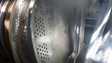 60" Sweco, Perforated Plate Screen, (8) 3/4" diameter, (10) heavy duty 3/4" diameter & (1) 1" diameter Holes - Image 1