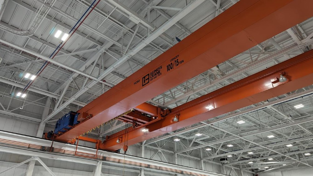 100/15 Ton, Ace, 96'0" Span, 26' lift, class D, radio/pendant, VFD all motions, 2012, rotating hook block - Image 7