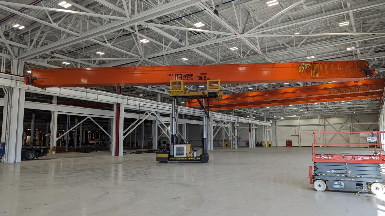 100/15 Ton, Ace, 96'0" Span, 26' lift, class D, radio/pendant, VFD all motions, 2012, rotating hook block - Image 9