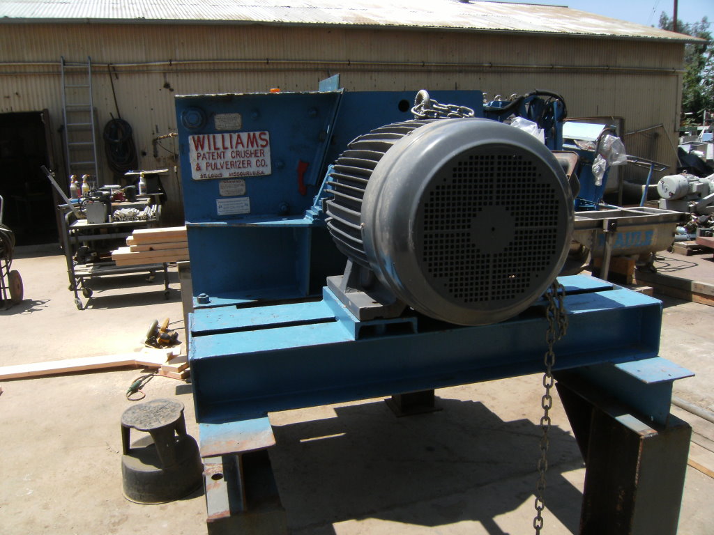Williams, Hog Mill, Carbon Steel, 24" diameter x 12" width, 19" x 12" top infeed, 36" x 16" discharge, 60 HP - Image 5