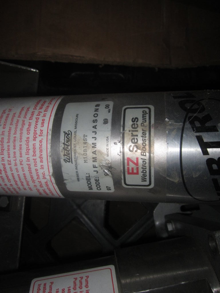 Webtrol #M10B14ST, Booster Pump, 316 Stainless Steel, 1" inlet/outlet, 15 GPM, 1.5 HP, 230/115V, 3450 RPM - Image 3
