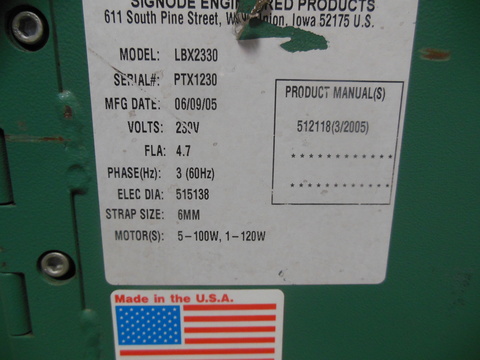 Signode #LBX-2330, Automatic Strapping System, 70 straps/min., 100 lbs. top shelf conveyor, 30' width x 24" - Image 5