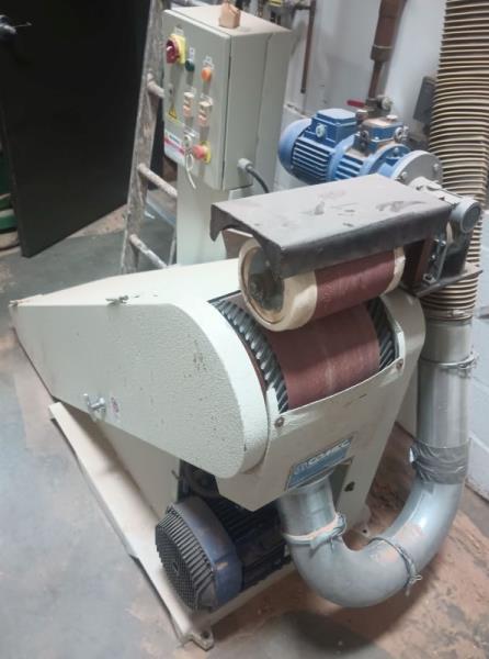 12" x 140" Comec #LON-LS, horizontal belt sander, 12" diameter Drum, 220/440 V., 3-phase, 1990 - Image 2