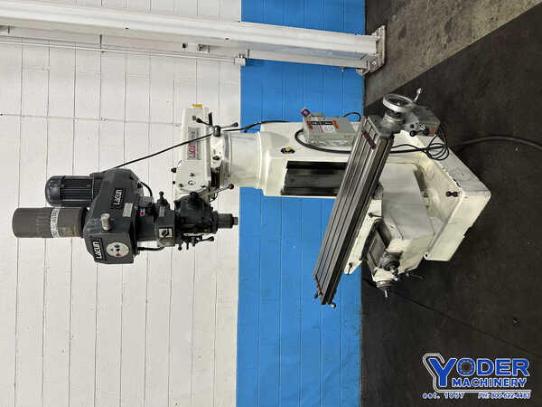 Lagun #FTV-2S, ram type manual vertical mill, 10" x50" table, 2 HP, harden ways, power draw bar - Image 1