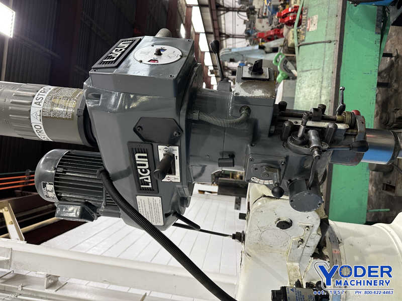 Lagun #FTV-2S, ram type manual vertical mill, 10" x50" table, 2 HP, harden ways, power draw bar - Image 3