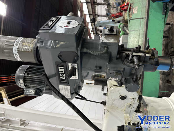 Lagun #FTV-2S, ram type manual vertical mill, 10" x50" table, 2 HP, harden ways, power draw bar - Image 9