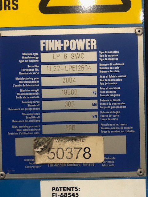 Finn-Power #LP6SWC, laser & punch machine, 2004 - Image 7