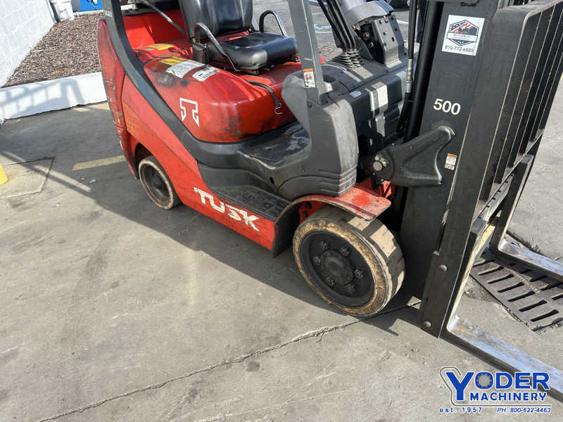 5000 lb. Tusk #500CG-16, LP gas forklift, 188" lift height, 42" fork length, side shift, 2008 - Image 8