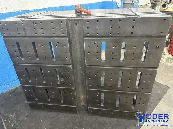 60" x 48" x 32" Angle plate, drilled & tapped holes - Image 1