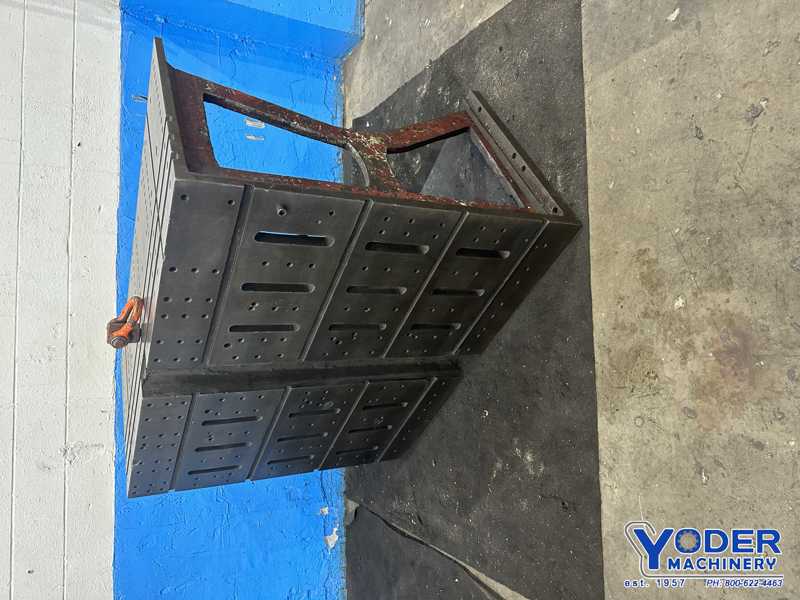 60" x 48" x 32" Angle plate, drilled & tapped holes - Image 2