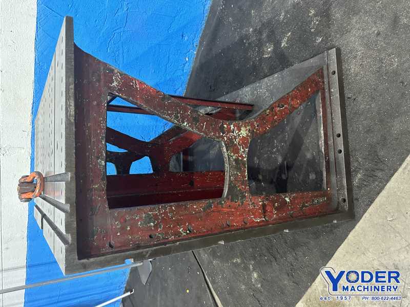 60" x 48" x 32" Angle plate, drilled & tapped holes - Image 3