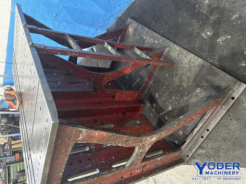 60" x 48" x 32" Angle plate, drilled & tapped holes - Image 4