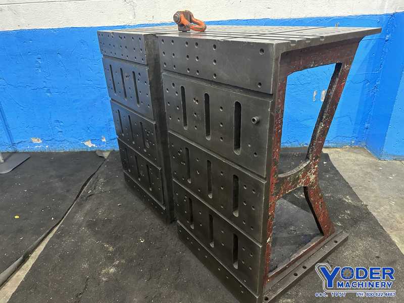 60" x 48" x 32" Angle plate, drilled & tapped holes - Image 6