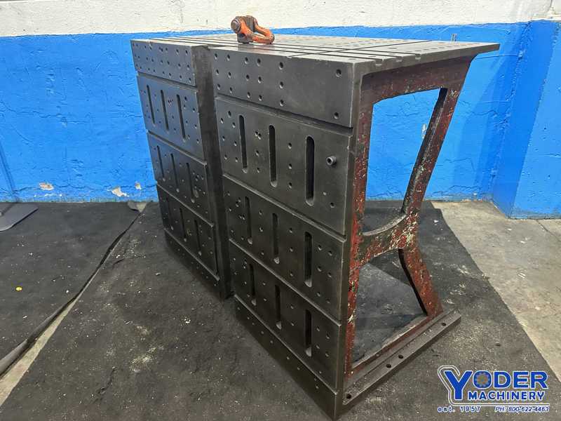 60" x 48" x 32" Angle plate, drilled & tapped holes - Image 7