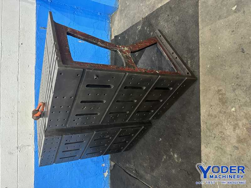 60" x 48" x 32" Angle plate, drilled & tapped holes - Image 8