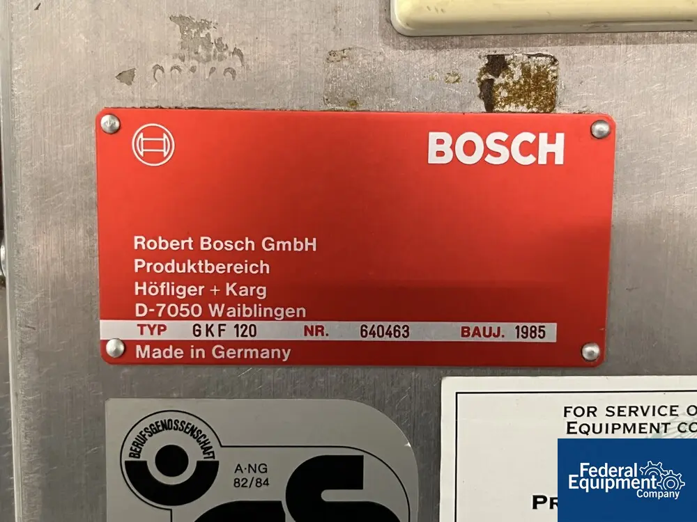 Bosch #GKF-120, Capsule Filler, serial# 640463, 1985 - Image 2