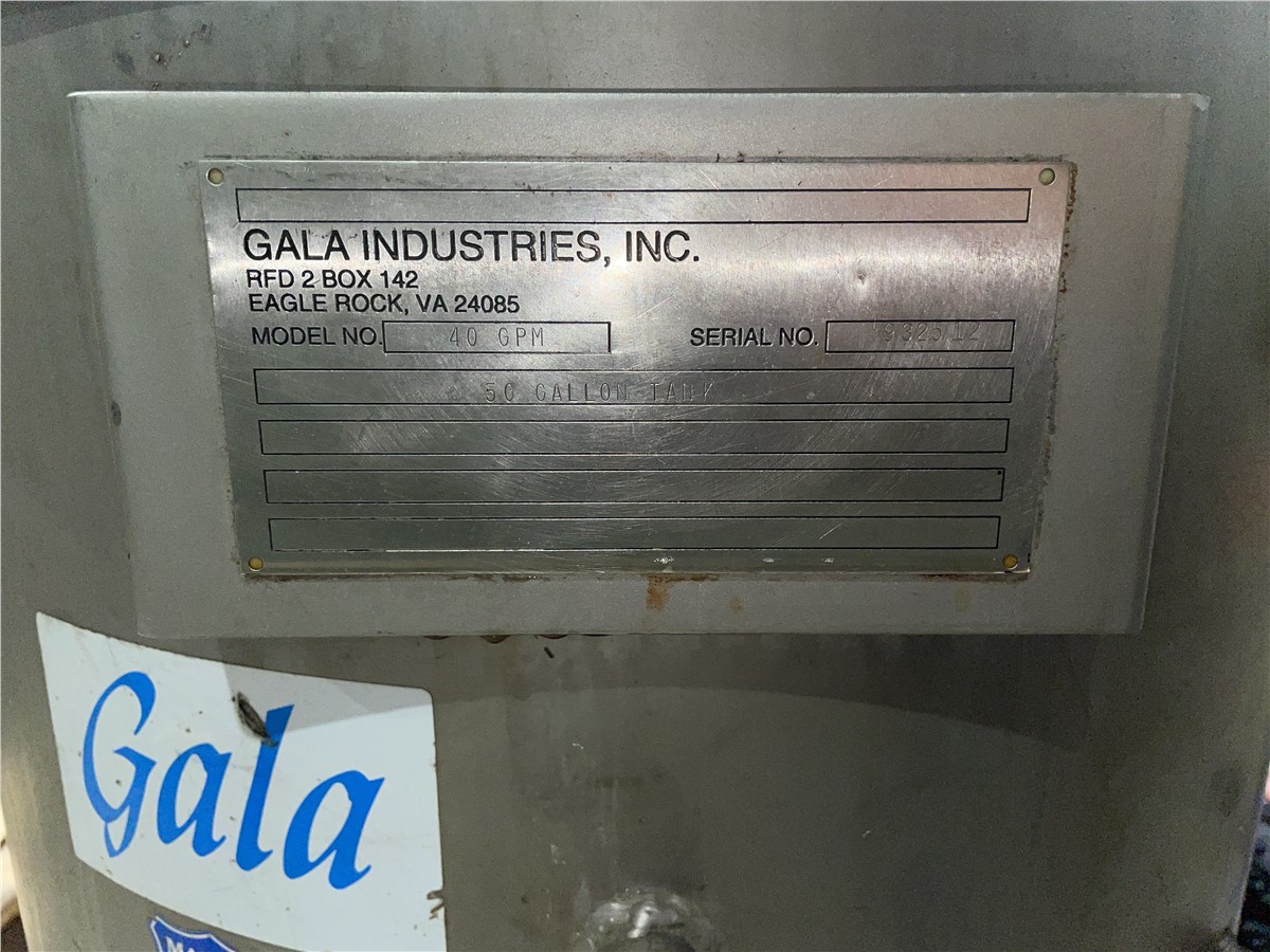 Gala #TWS40, tempered water tank, immersion heater, no pump, S/N 93512 - Image 2