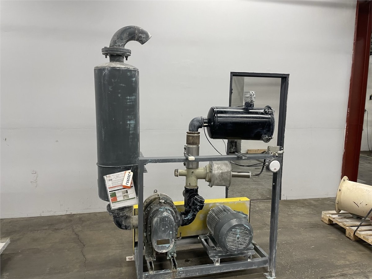 Goulds, vacuum conveyor, 20 HP, 3.5" diameter inlet, 4" outlet - Image 1