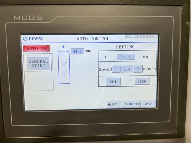 Deway Machinery #DZJ13, glass polishing machine, 12 spindles, lightly used, like new, 2019 - Image 4